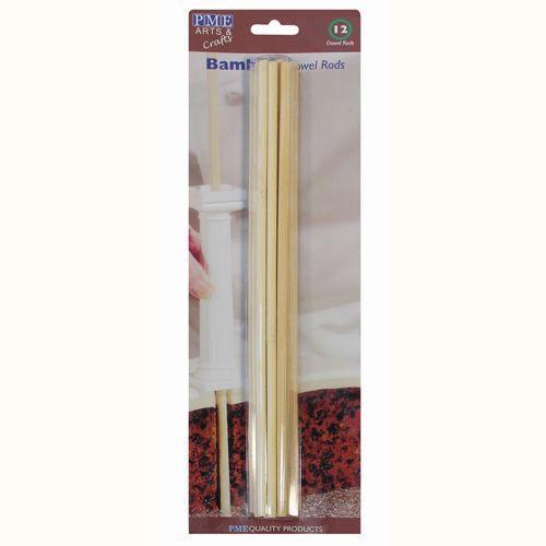12 Dowels en Bamboo - 30cm