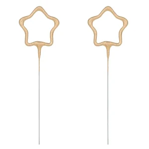 2 Bougies Étoiles Étincelantes - 16,5cm