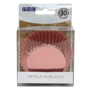 30 Caissettes à Cupcake Metallic Rose Gold