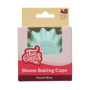 48 Caissettes à Cupcake Bloom - Pastel Blue