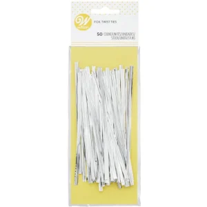 50 Attaches Torsadées Silver