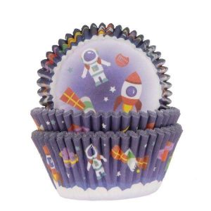 50 Caissettes à Cupcake - Cosmonaute