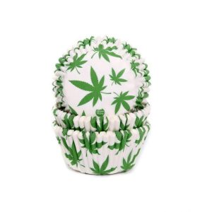 50 Caissettes à Cupcake - Marijuana