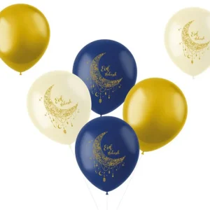 6 Ballons Eid Mubarak - 33 cm