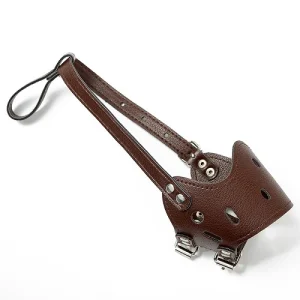 Muselière pour chien en cuir