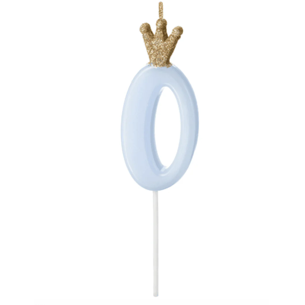 Bougie Numéro - Gold Crown Baby Blue - Variantes disponibles – Image 2