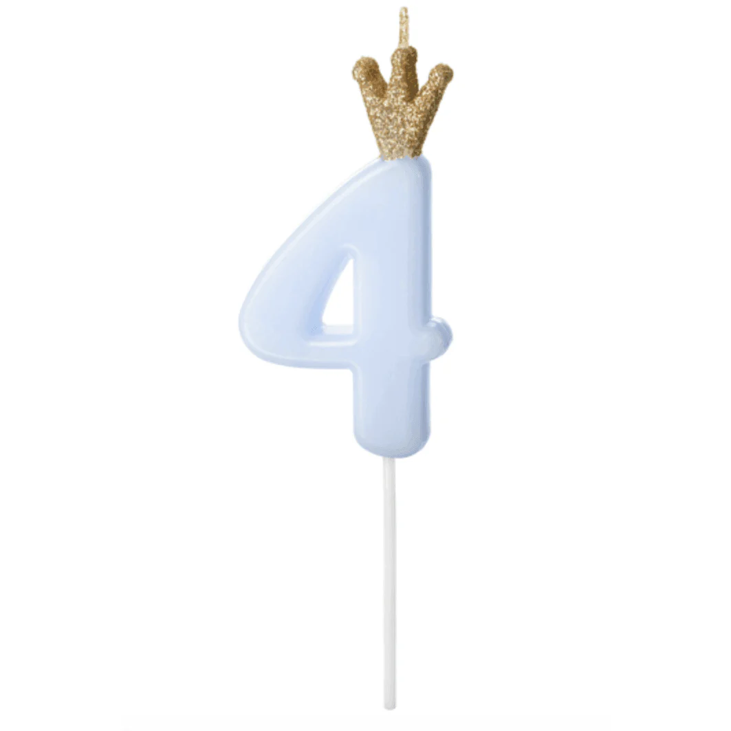 Bougie Numéro - Gold Crown Baby Blue - Variantes disponibles – Image 7