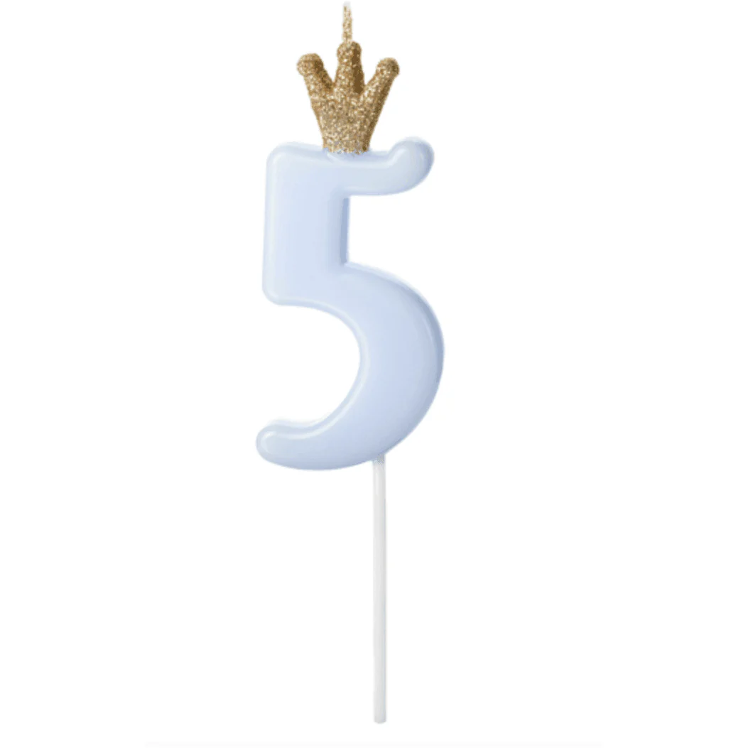 Bougie Numéro - Gold Crown Baby Blue - Variantes disponibles – Image 8