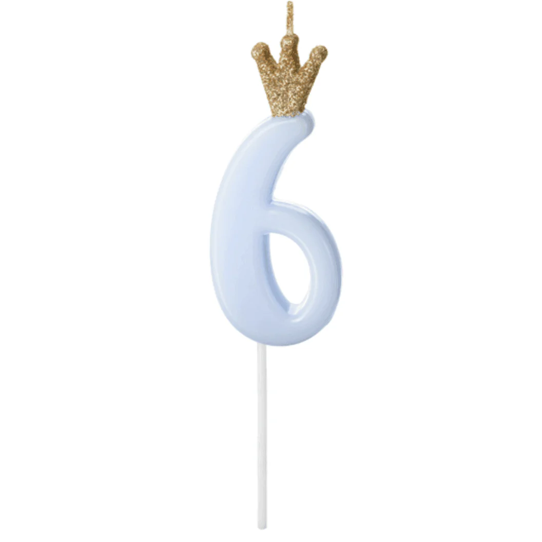 Bougie Numéro - Gold Crown Baby Blue - Variantes disponibles – Image 9