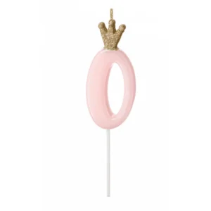 Bougie Numéro - Gold Crown Baby Pink - Variantes disponibles
