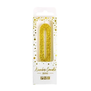 Bougie Pailletée Or - Chiffre - Variantes disponibles