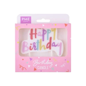 Bougie Topper - Pink Pastel Happy Birthday