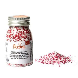 Mini Billes - Rouge et Blanc - 100g