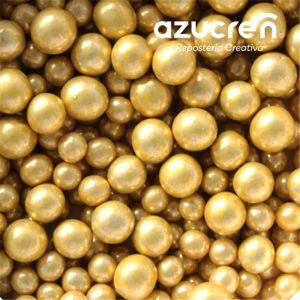 Perles de Sucre Métallisées Or - 4 et 6 mm - 90g