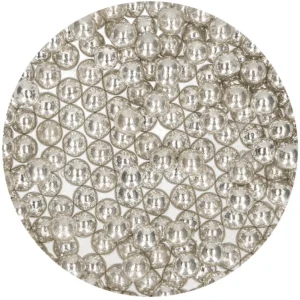 Perles en Sucre Large - Metallic Silver