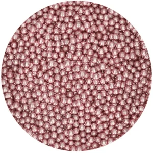 Perles en sucre Medium- Metallic Pink 4mm