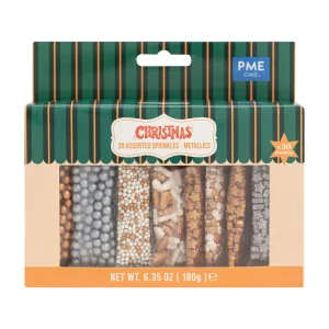 Set/30 Sprinkles Assortis – Christmas Metallics 180g