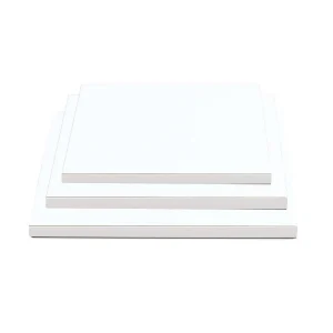 Support à gâteau Carré - Drum BLANC (choisir la taille)